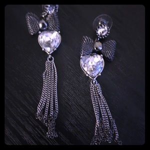 Betsey Johnson a heart earrings